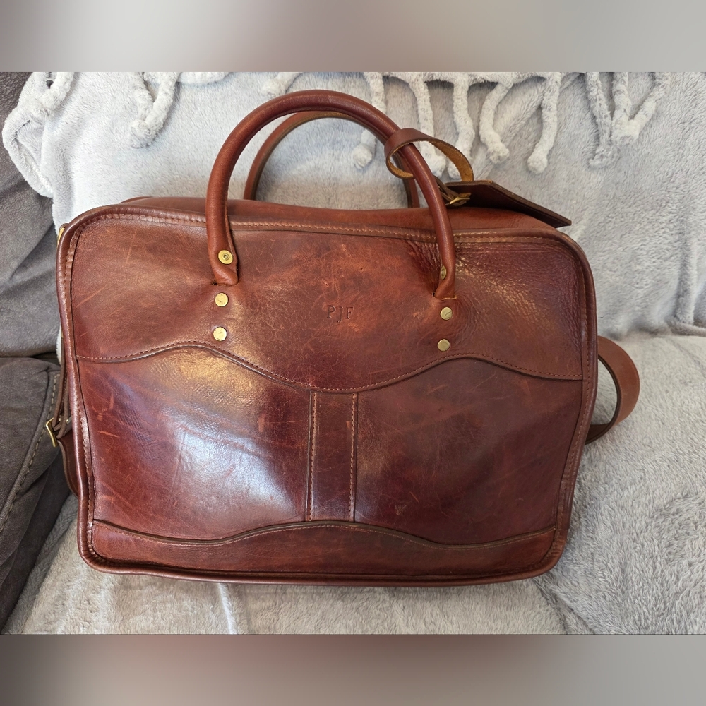 J.W. Hulme Leather Briefcase/Overnight Bag - Picture 6 of 16
